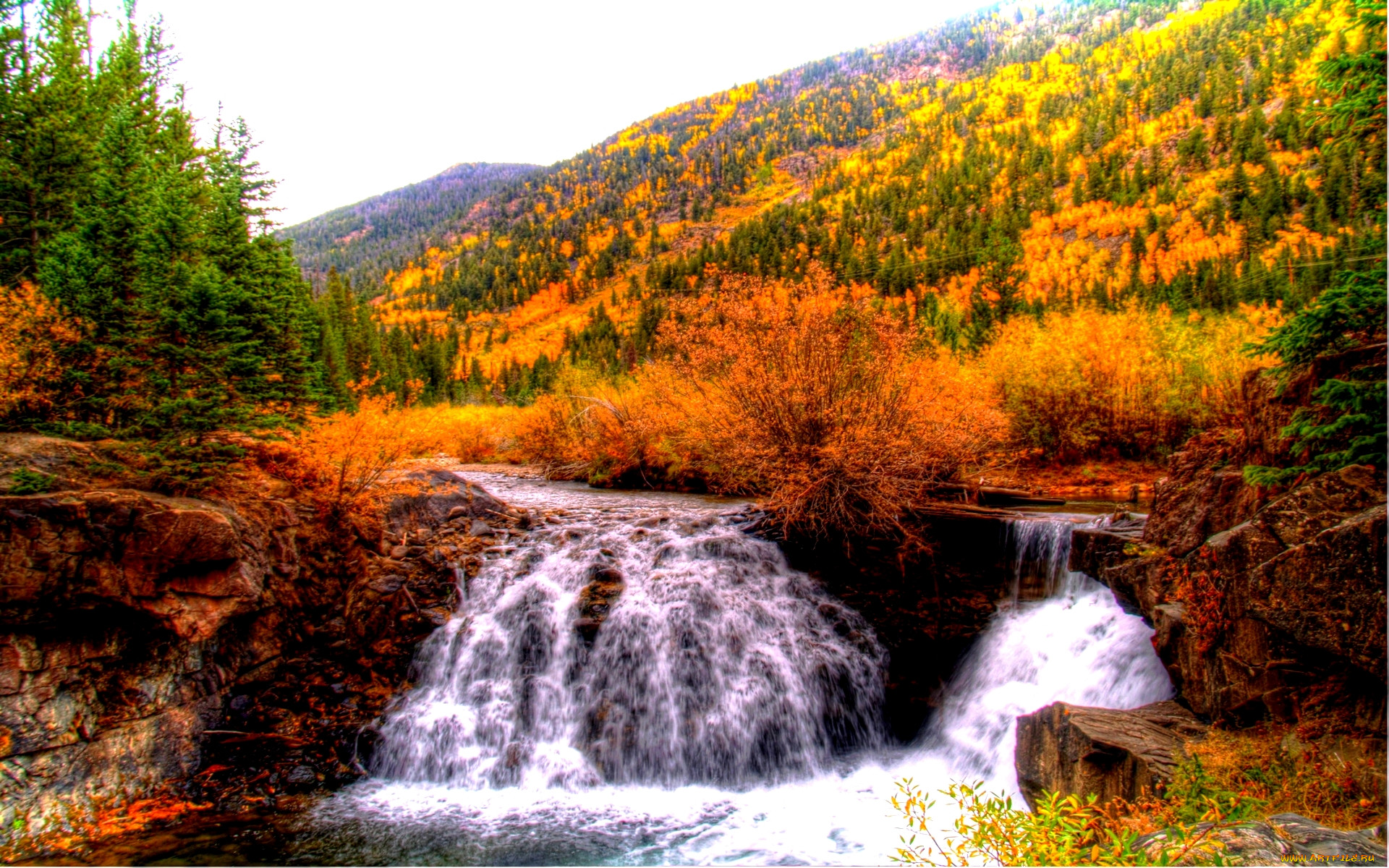 dual, waterfalls, , , , , , 